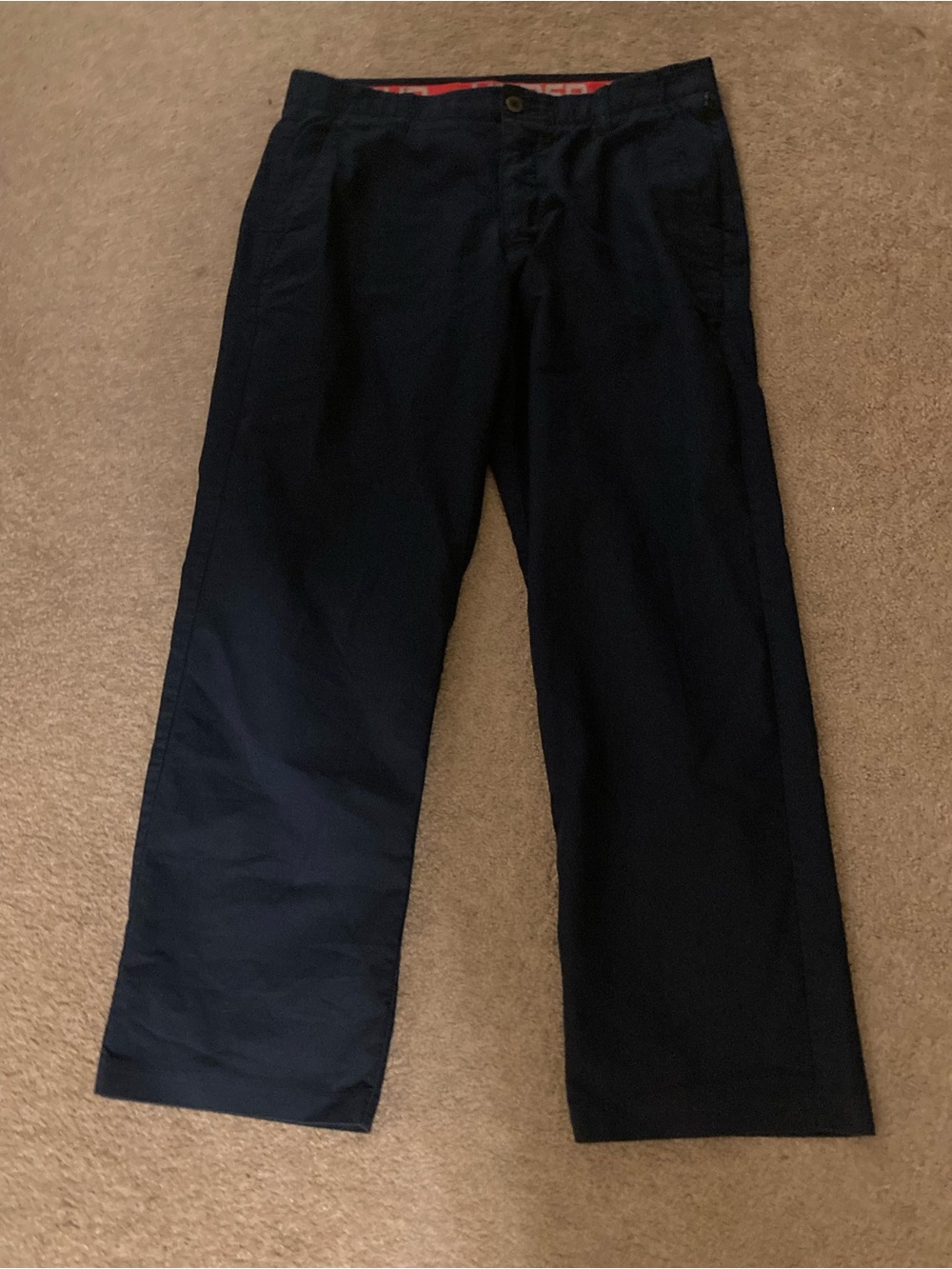 Under Armour Men's Navy Chinos - Straight Leg 36x30